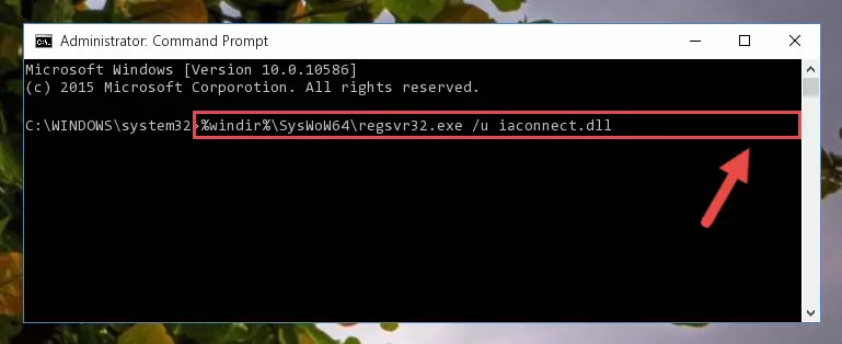 Reregistering the Iaconnect.dll file in the system
