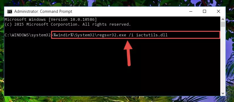 Reregistering the Iactutils.dll library in the system (for 64 Bit)