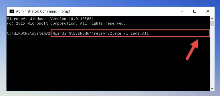 Deleting the damaged registry of the Iadi.dll