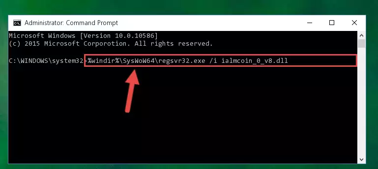 Uninstalling the damaged Ialmcoin_0_v8.dll library's registry from the system (for 64 Bit)