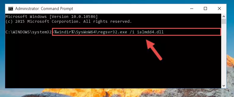 Deleting the Ialmdd4.dll library's problematic registry in the Windows Registry Editor