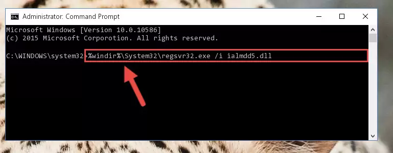 Reregistering the Ialmdd5.dll file in the system (for 64 Bit)