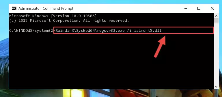 Deleting the damaged registry of the Ialmdnt5.dll