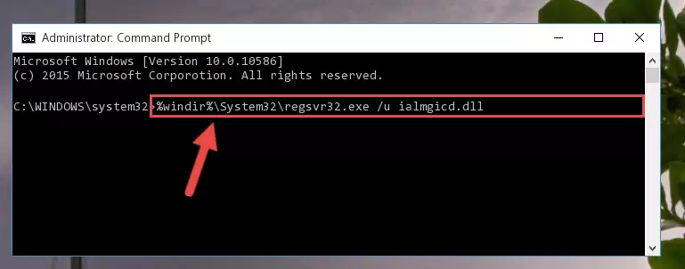 Reregistering the Ialmgicd.dll file in the system