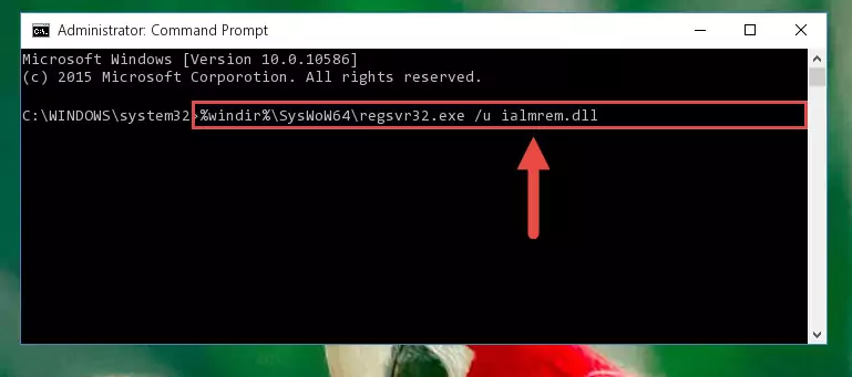 Reregistering the Ialmrem.dll file in the system (for 64 Bit)
