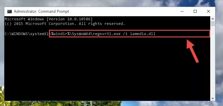Deleting the Iamedia.dll file's problematic registry in the Windows Registry Editor