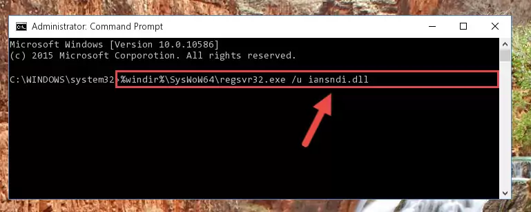 Creating a new registry for the Iansndi.dll file in the Windows Registry Editor
