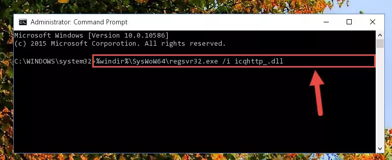 Deleting the damaged registry of the Icqhttp_.dll