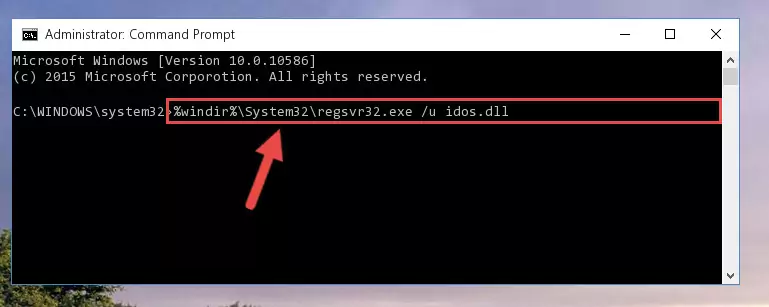 Reregistering the Idos.dll file in the system