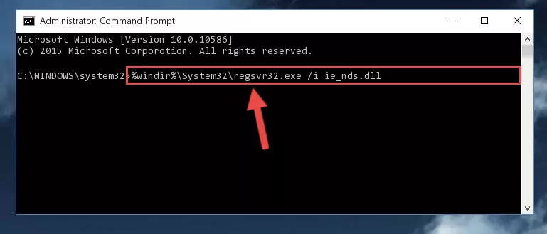 Uninstalling the Ie_nds.dll library from the system registry