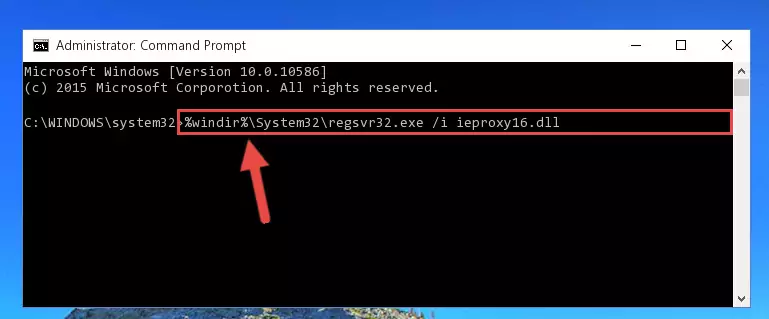 Reregistering the Ieproxy16.dll library in the system (for 64 Bit)