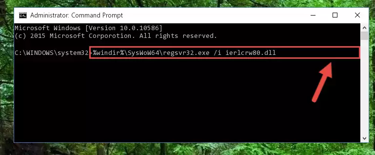 Deleting the Ierlcrw80.dll library's problematic registry in the Windows Registry Editor