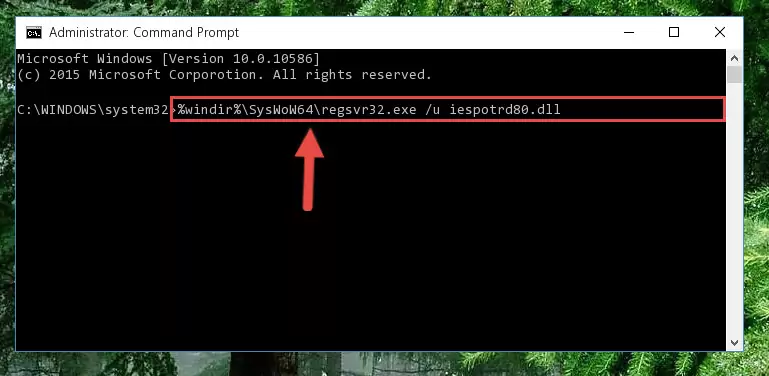 Making a clean registry for the Iespotrd80.dll library in Regedit (Windows Registry Editor)
