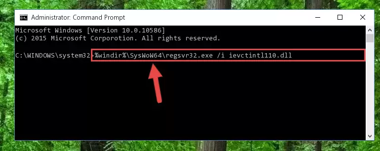 Deleting the damaged registry of the Ievctintl110.dll