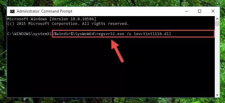 Creating a new registry for the Ievctintl110.dll file in the Windows Registry Editor