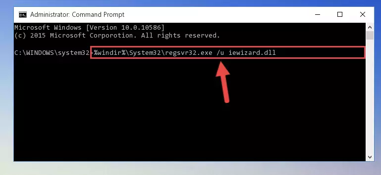 Extracting the Iewizard.dll library from the .zip file