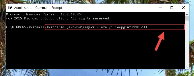 Uninstalling the Iewpgintl110.dll file from the system registry