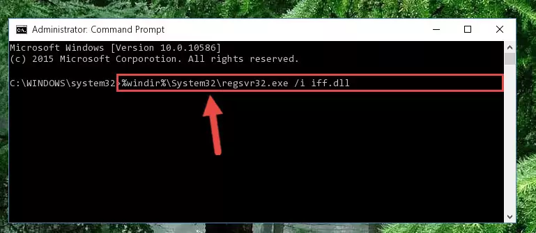 Cleaning the problematic registry of the Iff.dll library from the Windows Registry Editor