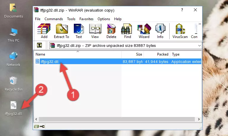 Copying the Iffjpg32.dll file into the software's file folder
