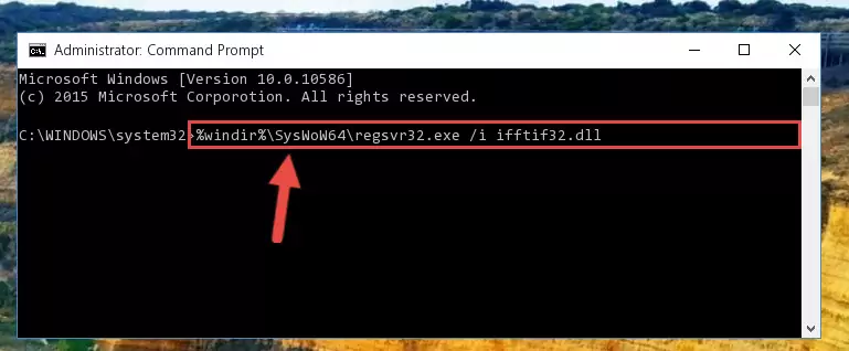 Uninstalling the damaged Ifftif32.dll file's registry from the system (for 64 Bit)