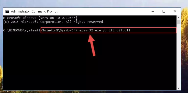 Reregistering the Ifl_gif.dll library in the system (for 64 Bit)