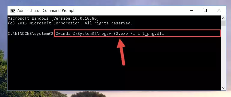 Deleting the Ifl_png.dll library's problematic registry in the Windows Registry Editor