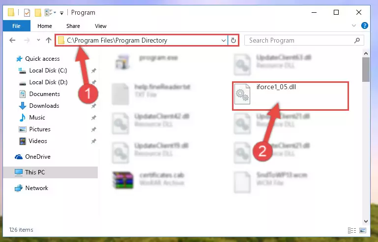 Choosing the Iforce1_05.dll library