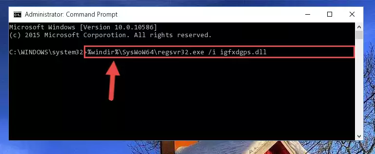 Uninstalling the Igfxdgps.dll library from the system registry