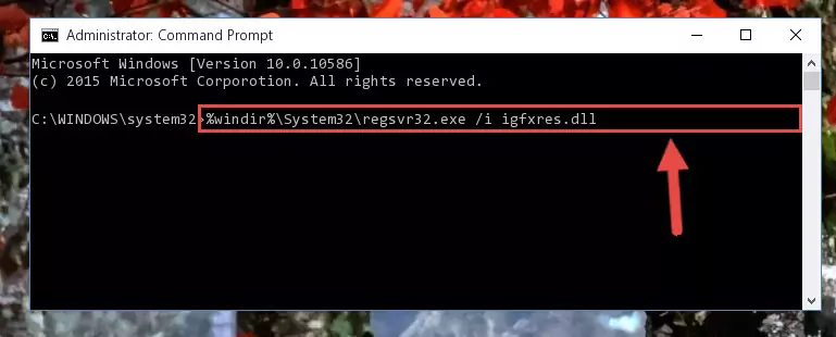 Uninstalling the Igfxres.dll file from the system registry