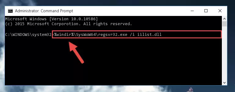 Uninstalling the Iilist.dll library from the system registry