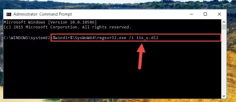 Uninstalling the Iis_u.dll file's broken registry from the Registry Editor (for 64 Bit)