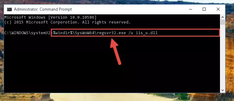 Reregistering the Iis_u.dll file in the system (for 64 Bit)