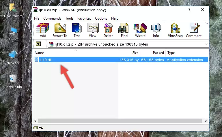 Copying the Ijl10.dll file into the software's file folder