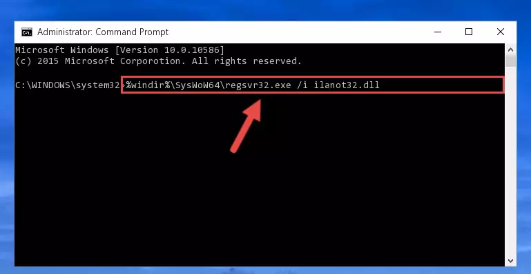 Cleaning the problematic registry of the Ilanot32.dll library from the Windows Registry Editor