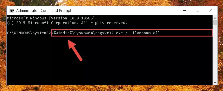 Reregistering the Ilansnmp.dll file in the system (for 64 Bit)