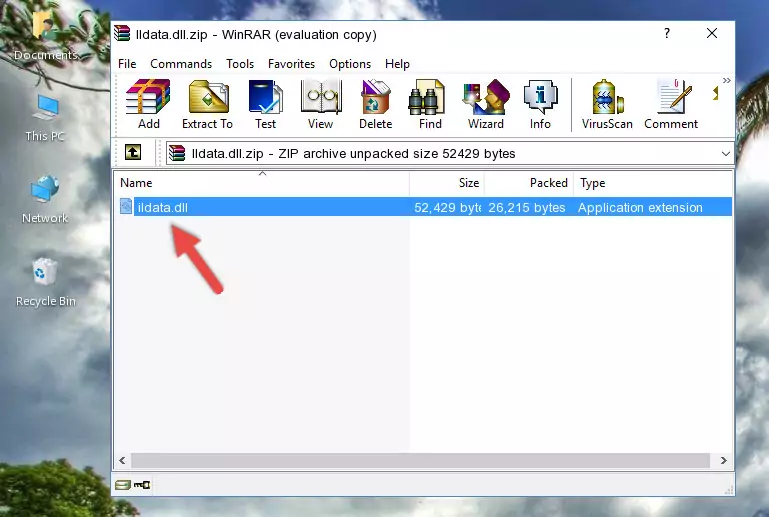 Pasting the Ildata.dll file into the software's file folder