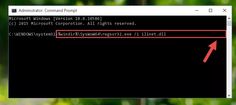 Uninstalling the broken registry of the Ilinet.dll file from the Windows Registry Editor (for 64 Bit)