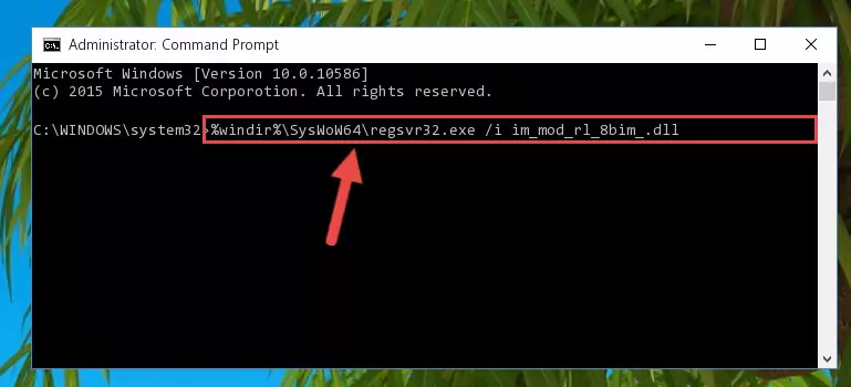 Cleaning the problematic registry of the Im_mod_rl_8bim_.dll library from the Windows Registry Editor