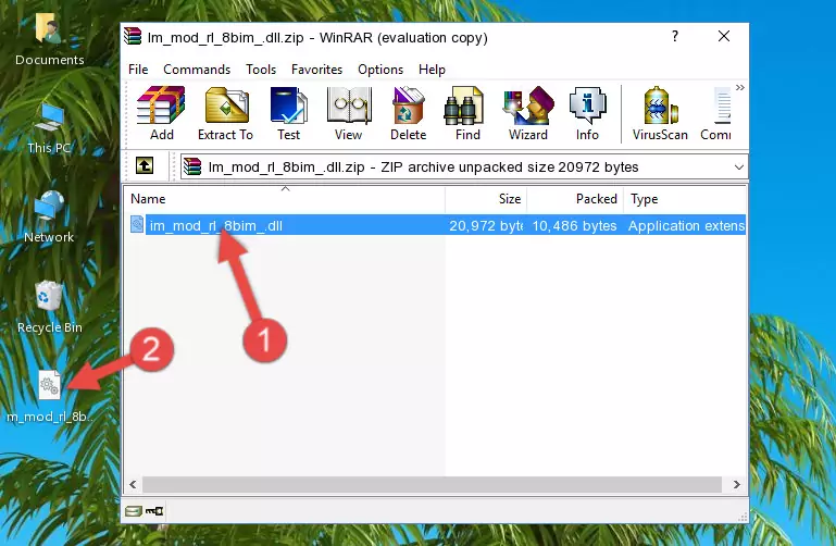 Copying the Im_mod_rl_8bim_.dll library into the program's installation directory