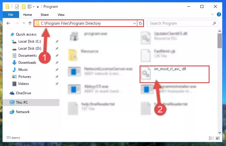 Uninstalling the broken registry of the Im_mod_rl_avi_.dll library from the Windows Registry Editor (for 64 Bit)