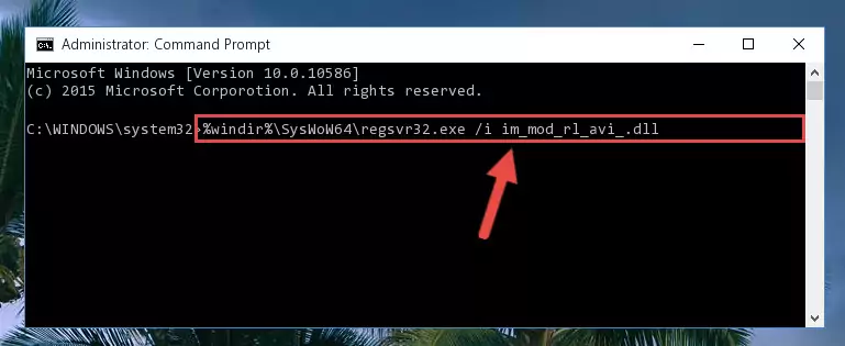 Uninstalling the Im_mod_rl_avi_.dll library from the system registry