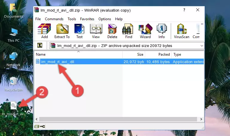Copying the Im_mod_rl_avi_.dll library into the program's installation directory