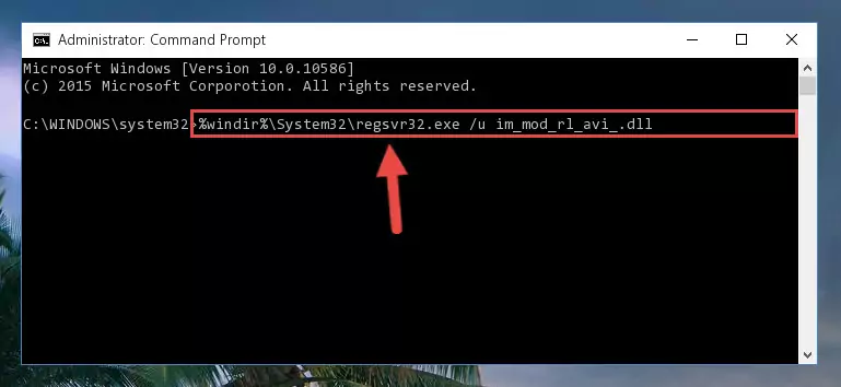 Extracting the Im_mod_rl_avi_.dll library