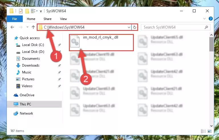 Extracting the Im_mod_rl_cmyk_.dll library to the desktop