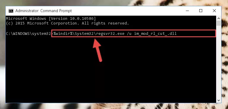 Extracting the Im_mod_rl_cut_.dll file from the .zip file