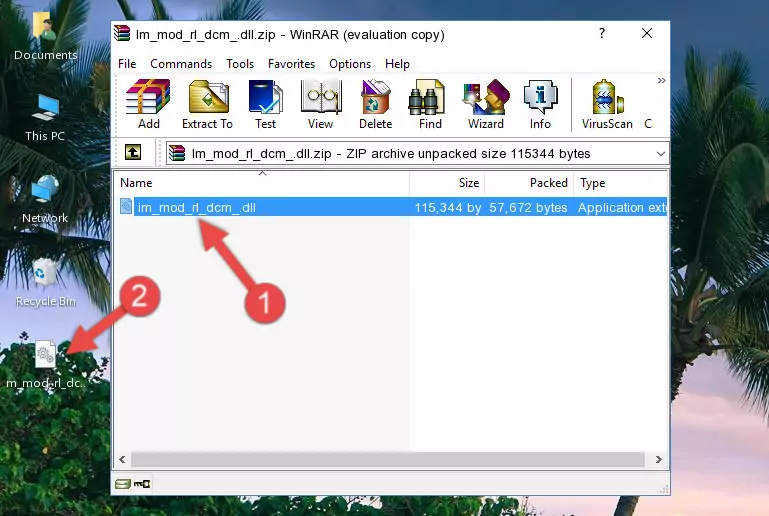 Copying the Im_mod_rl_dcm_.dll file into the software's file folder