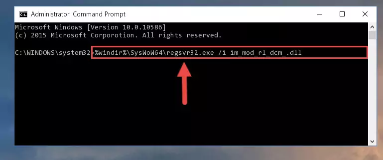 Uninstalling the Im_mod_rl_dcm_.dll file from the system registry