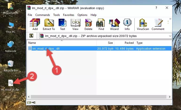 Copying the Im_mod_rl_dpx_.dll library into the program's installation directory