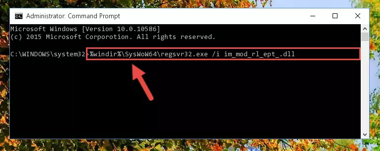 Cleaning the problematic registry of the Im_mod_rl_ept_.dll library from the Windows Registry Editor
