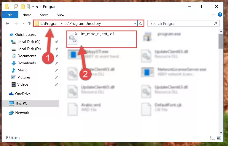 Uninstalling the broken registry of the Im_mod_rl_ept_.dll library from the Windows Registry Editor (for 64 Bit)